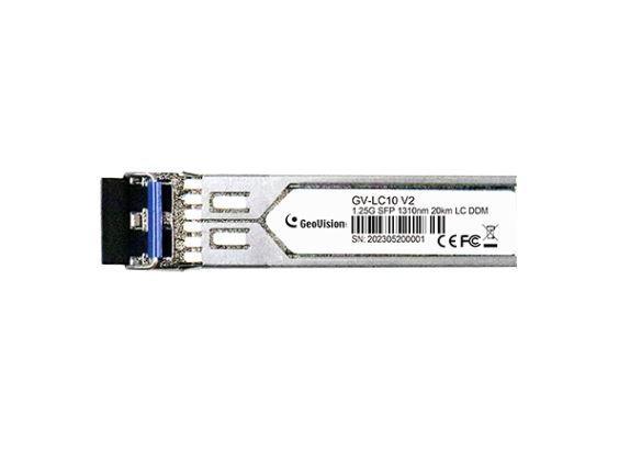 GeoVision SFP modul LC10 V2, IEEE 802.3z 1000BaseSX/LX, monomódusú kábelhez, 10 km-ig