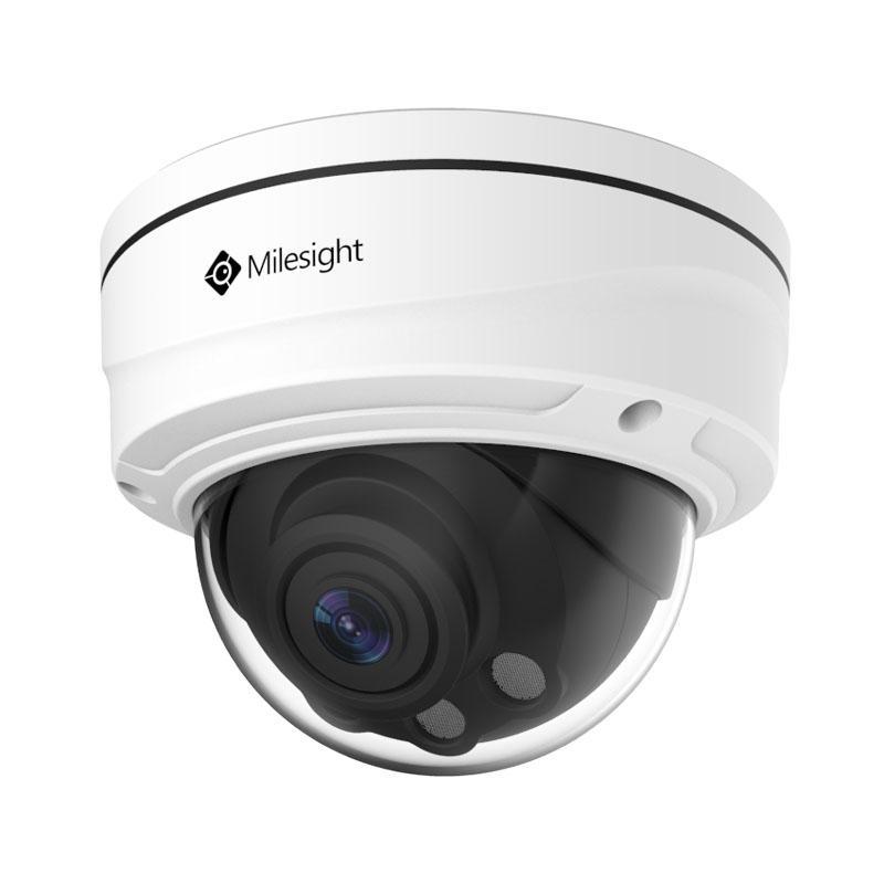 Milesight 2,0 Mpixel, 2,7-13,5mm motoros objektív, kültéri IP dóm kamera, be/kijárat LPR, NDAA, H.265+, IK10
