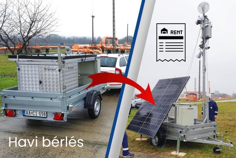 HAVI BÉRLÉS , Autonóm napelemes szigetüzemű mobil kamera állomás, utánfutóval