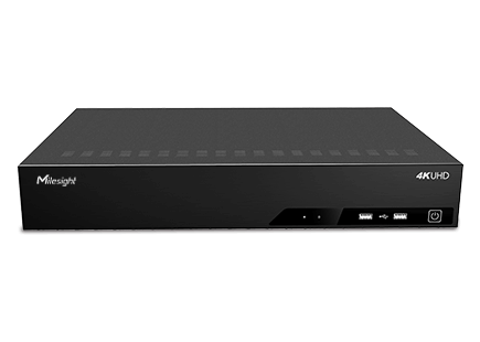 Milesight 32 csatornás PoE NVR, 4 Sata, 256/256Mbps, 1,5 U házban, RAID, gyári tápegységgel