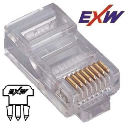 EXW modulár dugó RJ45 Cat5E UTP patch/fali (1,1mm) 50 microinch