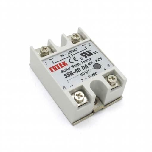 FOTEK szilárdtest relé (SSR), 1-fázisú, 40A, 4...32V DC, 24...380V AC, nullátmenetnél kapcsol