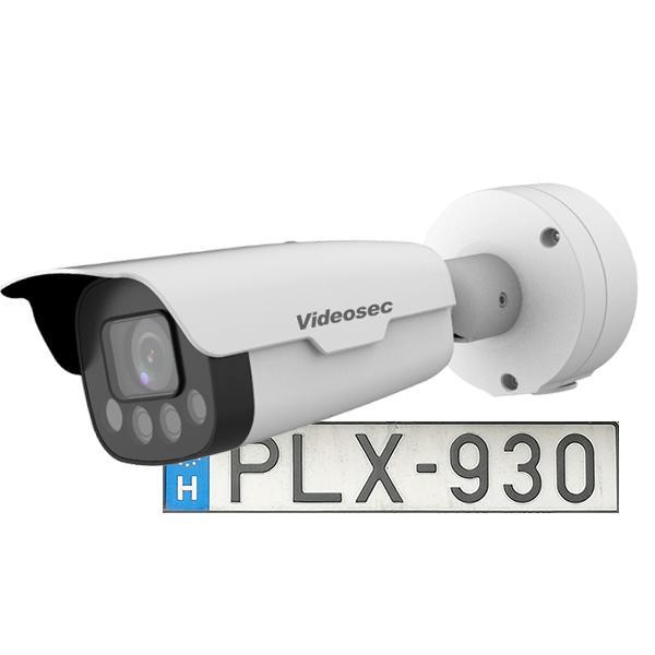 Videosec 2,0 Mpixel, 4,7-47 mm motoros objektív, Starlight IP csőkamera, LPR, SD slot