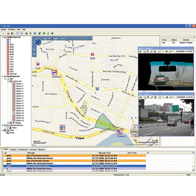 GPS és térkép alapú videótávfelügyeleti szoftver, flottafelügyeleti funkciókkal, 500 autós flotta kezelése