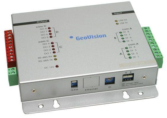 Geovision 8 portos külső be-, kimeneti bővítők, USB csatlakozás GeoVision DVR/NVR rendszerekhez, fém tokozással