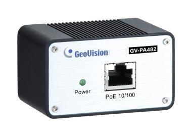 GeoVision tápfeladó, egyetlen Ethernet-kábellel szolgáltat áramot egy IP-eszközhöz, DC 48V, 2.5A (Max. 120 W)