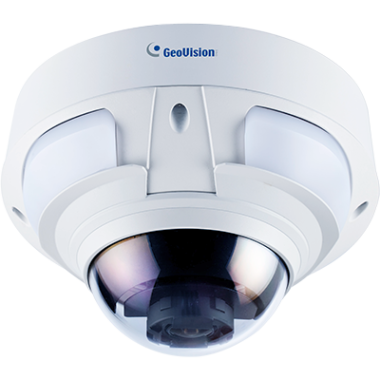 GeoVision 5,0 Mpixel, 4-8mm motoros objektív, kültéri IP dóm kamera, 2x zoom, P-Írisz, WDR, LowLux