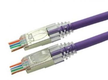 EXW modulár dugó RJ45 Cat5E STP patch/fali (1mm) easyplug 50 microinch