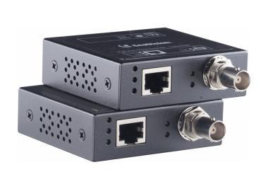 GeoVision koax kábelhosszabbító adó/vevő, 1 port 10/100Mbps, PoE+PD, 230m/RG11, 180m/RG6, 100m/RG59