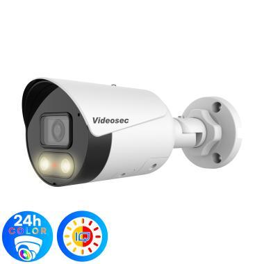 Videosec 8,0 Mpixel, 2,8mm fix objektív, kültéri IP csőkamera, Starlight, SMART, IR+FLED