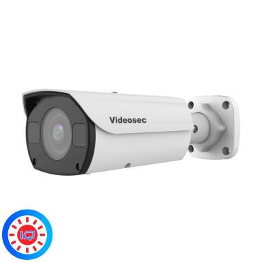 Videosec 8,0 Mpixel, 2,8-12mm motoros objektív, kültéri IP csőkamera, Starlight, SMART, 50m IR