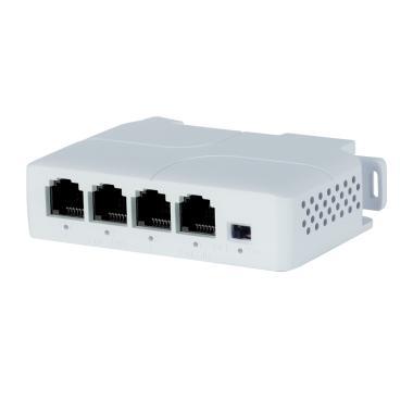 Videosec 3+1 port asztali PoE switch, 3 PoE + 1 PD Uplink (25 W)