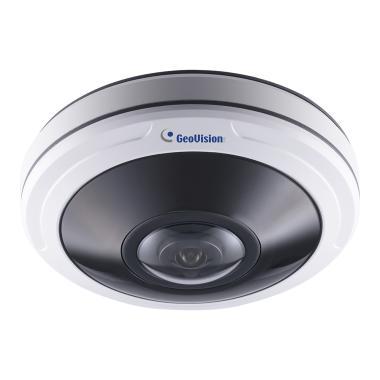 GeoVision 12,0 Mpixel, 1,98mm fix objektív, kültéri FishEye IP kamera, 360° panoráma, AI
