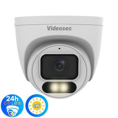 Videosec 4,0 Mpixel, 2,8mm fix objektív, kültéri IP Eyeball dóm kamera, mikrofon, 30m FLED, Super StarLight