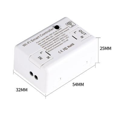 WiFi Smart vezérlő, Tuya, Smart Home, 54x32x25mm
