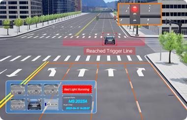 Milesight 5,0 Mpixel TrafficX LPR, szabályok betartását követelő kamera, piros lámpán való áthajtás elemzés, 250km/h