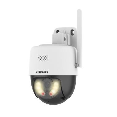 Videosec 3,0 Mpixel, 4mm fix objektív, kültéri IP PT dóm kamera, WiFi, IR+FLED, MicroSD foglalat, mikrofon, hangszóró, SMART