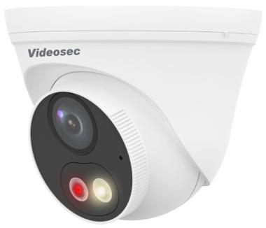 Videosec 8 MP SMART IP dóm kamera, (fix 2.8 mm), mikr., Hibrid világítás 30m IR+FLED
