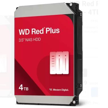 Western Digital Red PLUS merevlemez 3.5 HDD SATA3 4TB 5400rpm 256MB cache, NAS, RAID