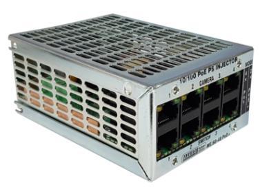 Makrai 48VDC, 4 csatornás PoE injektor, 80W