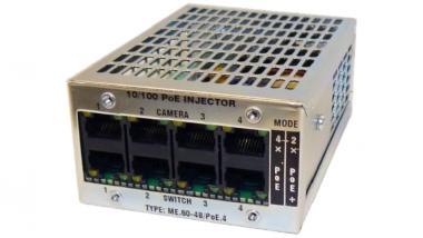 Makrai 48VDC, 4 csatornás PoE injektor, 60W