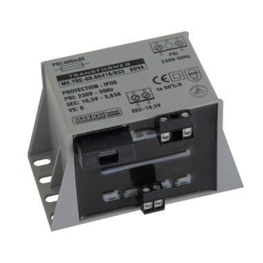 Makrai transzformátor 230V/16,5V, 60VA, 3,63A