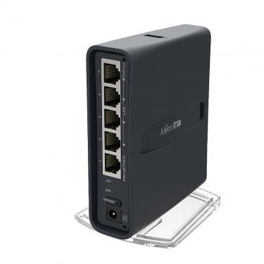 MikroTik RouterBOARD hAP ac Lite SOHO wireless router, fekete, álló