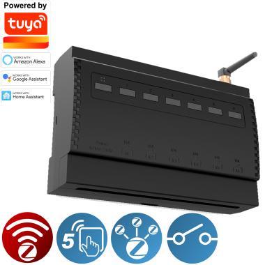 Videosec 6 csatornás RF+Zigbee vevőegység, 2x16A + 4x10A