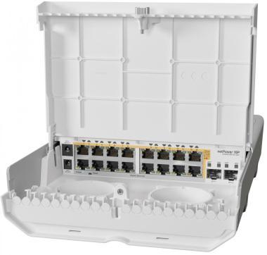 MikroTik Cloud Router Switch CRS318 netPower 16P, kültéri, DualBoot