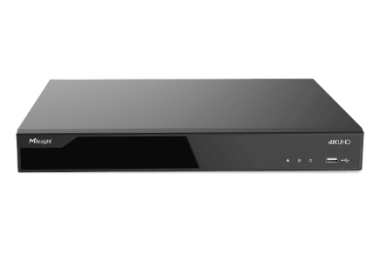 Milesight 16 csatornás Mini NVR, 2 Sata, 80/50Mbps, 1U házban, gyári tápegységgel