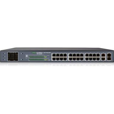 Videosec 24+2+2 port PoE LCD Switch 230V/390W+2GE+2SFP
