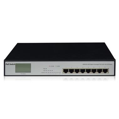 Videosec 4+4 port asztali PoE switch, 4 Gigabit High-PoE + 4xGigabit port (150 W)