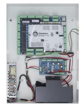 GeoVision AS4110-KIT központi vezérlő 4 ajtós kivitelben, proxy-, és ujjlenyomat olvasók fogadása, 1 és 2 irányú forgalom kezelése