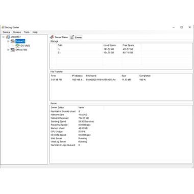 GeoVision távoli rögzítést vezérlő szoftver GV Video Server és GV Compact DVR, max. 200 eszköz kezelése, on-line felügyelet, e-mail riasztás