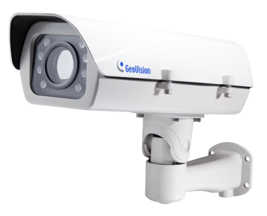 GeoVision 1,3 Mpixel, 4,7-47mm motoros objektív, kültéri rendszámfelismerő IP kamera, P-Írisz, alarm I/O, 8 IR LED, 200km/h