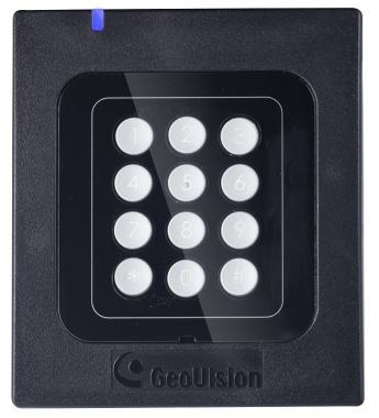 GeoVision proxymity kültéri olvasó, kódzárral, beépített buzzer, Led állapotkijelzés, 13,56 MHz (Mifare) működési frekvenciákkal