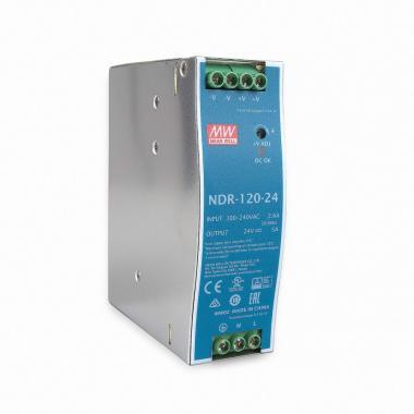 MeanWell DIN sínes tápegység, 120W, 24VDC, 5A